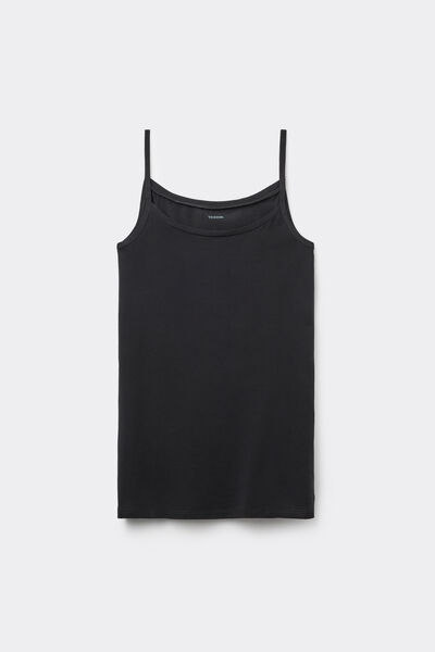 Top met Ronde Hals van Biologisch Stretchkatoen