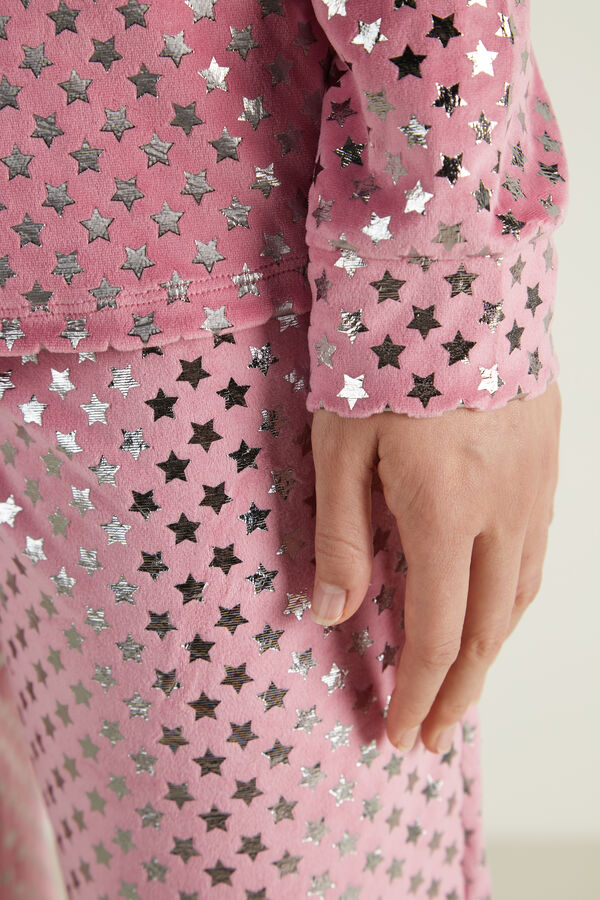 Dlouhé Pyžamo z Mikroflísu Hvězdy Staniol  