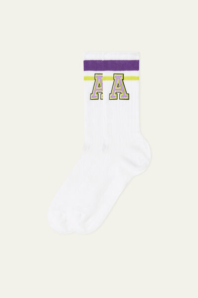 Patterned Lightweight Cotton Long Socks