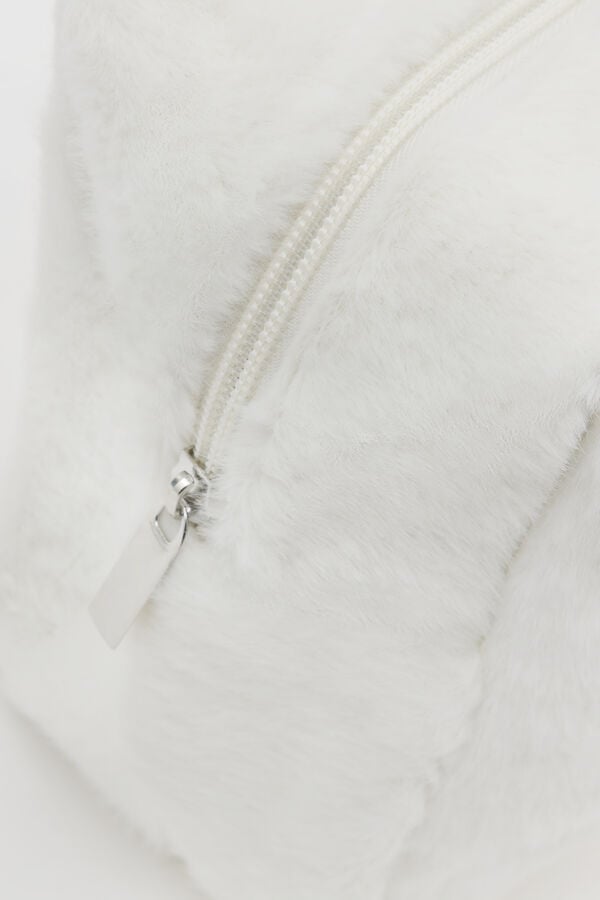 Beauty Case in Pelo con Zip  
