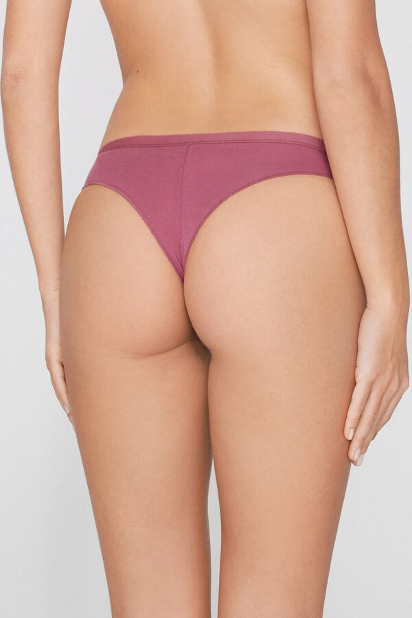 Plain Colour Cotton Brazilian Briefs  