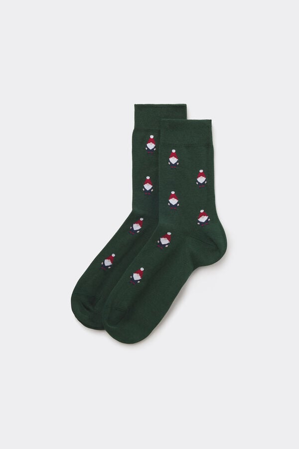 Men&rsquo;s Semi-Short Patterned Cotton Socks  