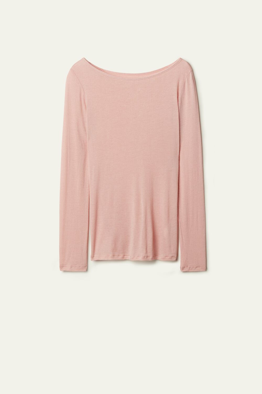 Boat Neck Top In Viscose And Merino Wool Tezenis