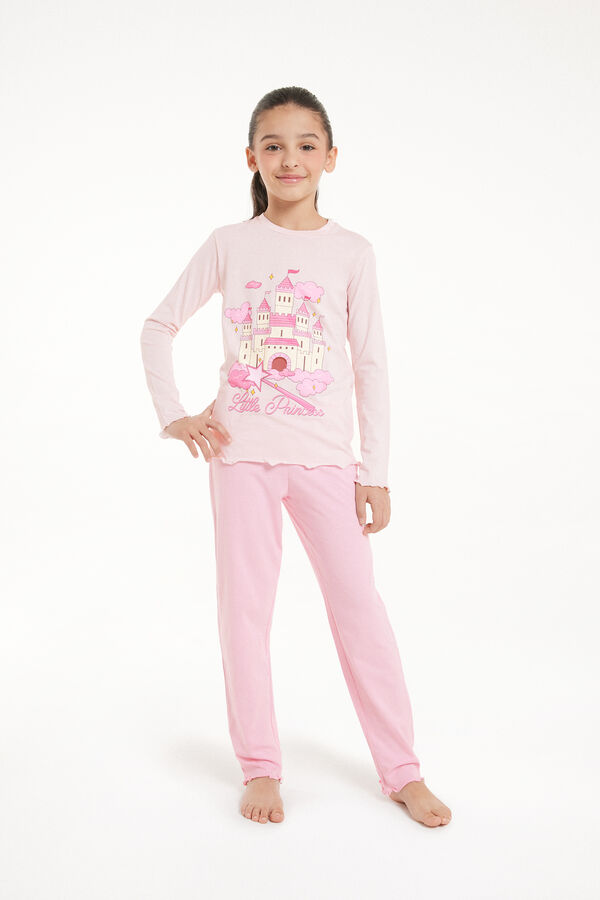 Pijama Comprido em Algodão Estampado «Little Princess»  