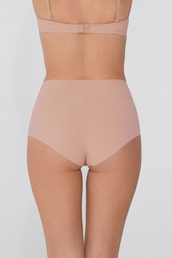 High-Waisted Laser-Cut Recycled Microfibre French Knickers  