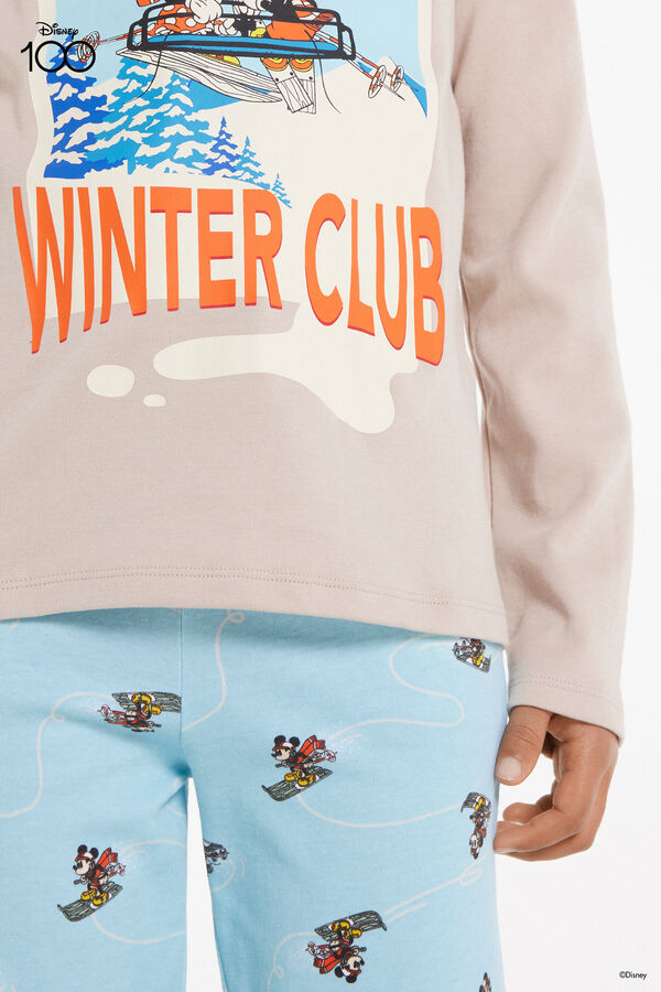 Langer Unisex-Pyjama aus schwerer Baumwolle für Kinder mit Disney-Print  