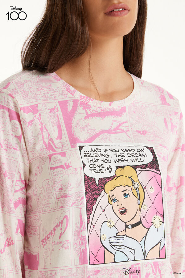 Langer Pyjama aus Baumwolle mit Disney 100-Print  