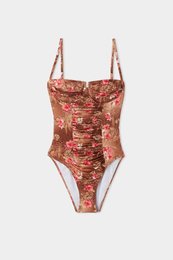 Aloha Jungle One-Piece Balconette Swimsuit  