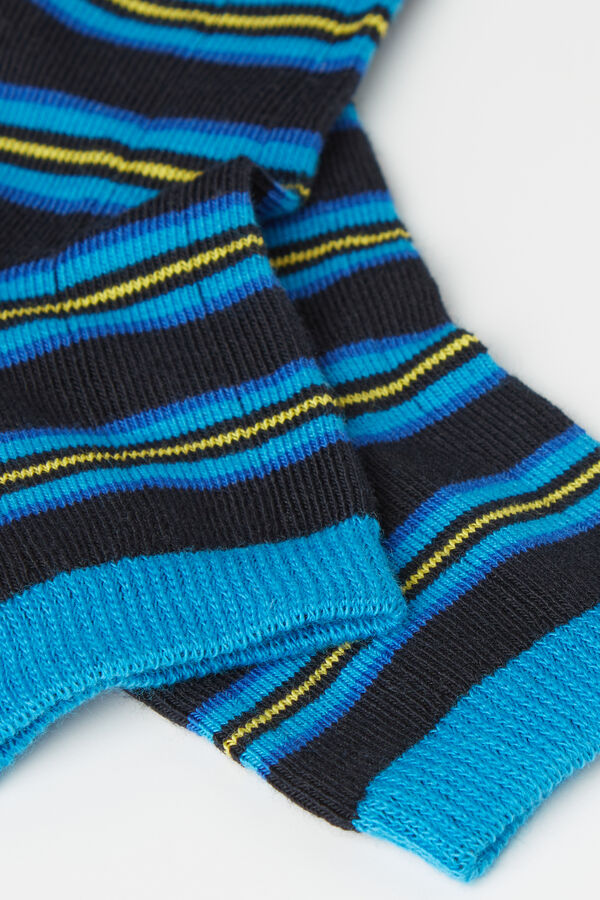 Boys’ Short Patterned Cotton Socks  