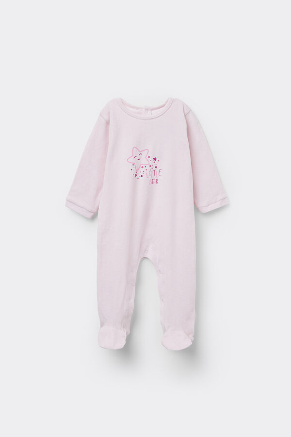 Grenouillère Bébé en Coton Chenille avec Pieds  