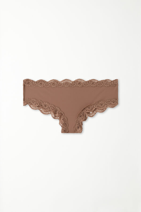 Lace and Microfibre Brazilian Culotte  