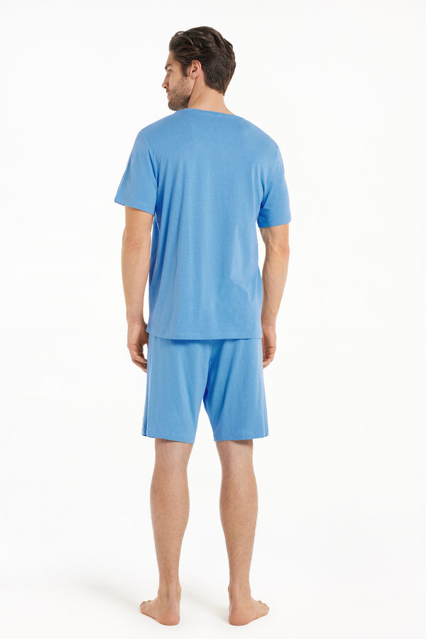 Kurzer Pyjama aus Baumwolle mit Space-Print  