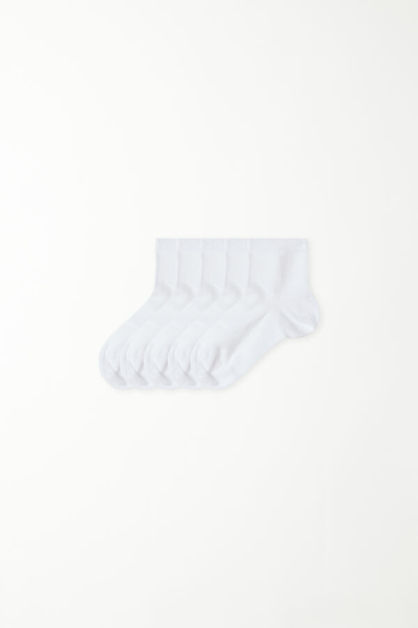5 Pairs of Kids' Unisex Short Light Cotton Socks  