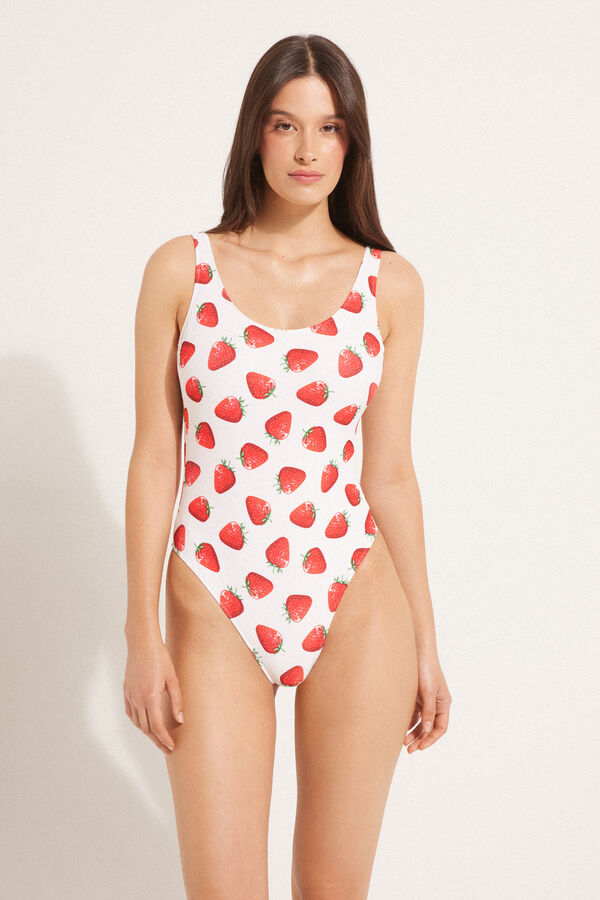 Pretty Strawberry One-Piece Swimsuit  