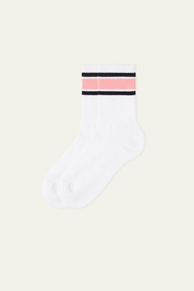 Short Patterned Cotton Sports Socks