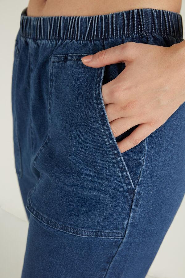 Denim Joggers with Pockets  