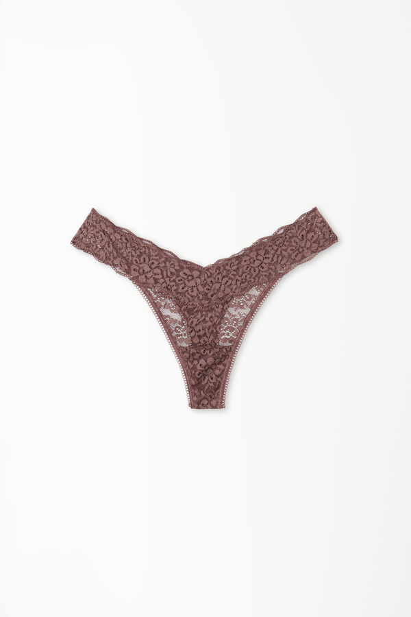 High-Cut Recycled Lace G-String  