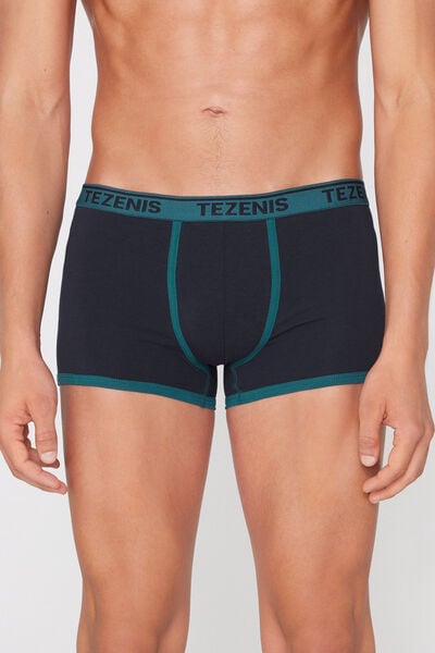Organic Cotton Boxers with Contrasting Trim and Logo