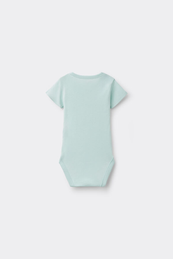 Baby Printed Pure Cotton Bodysuit with Short Sleeves  