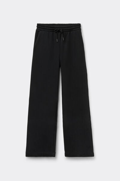 Thick Brushed Fleece Palazzo Trousers