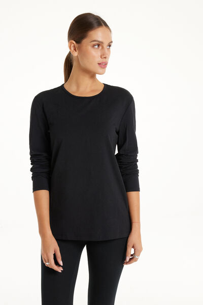 Thermal Modal and Cotton Crew-Neck Top