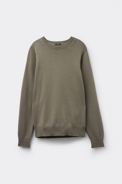 Fully-Fashioned Cotton and Modal Round Neck Jumper