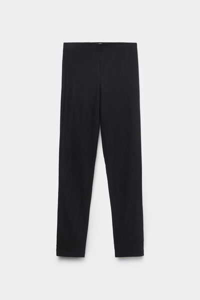 Pantalon Raccourci Viscose Fentes