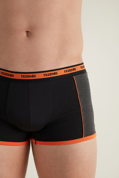 Two-tone Cotton Boxers with Logoed Elastic