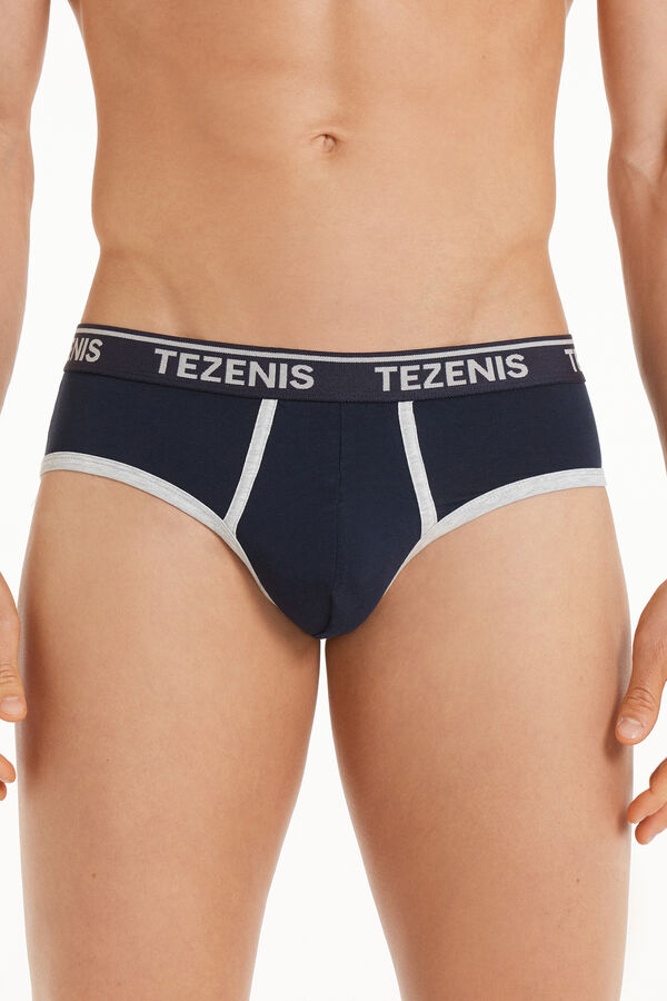Cotton Logo Briefs with Contrasting Edging  
