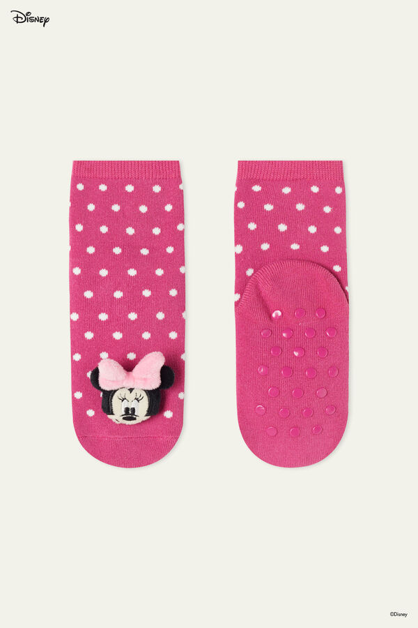 Girls’ Disney Minnie Application Non-Slip Socks  