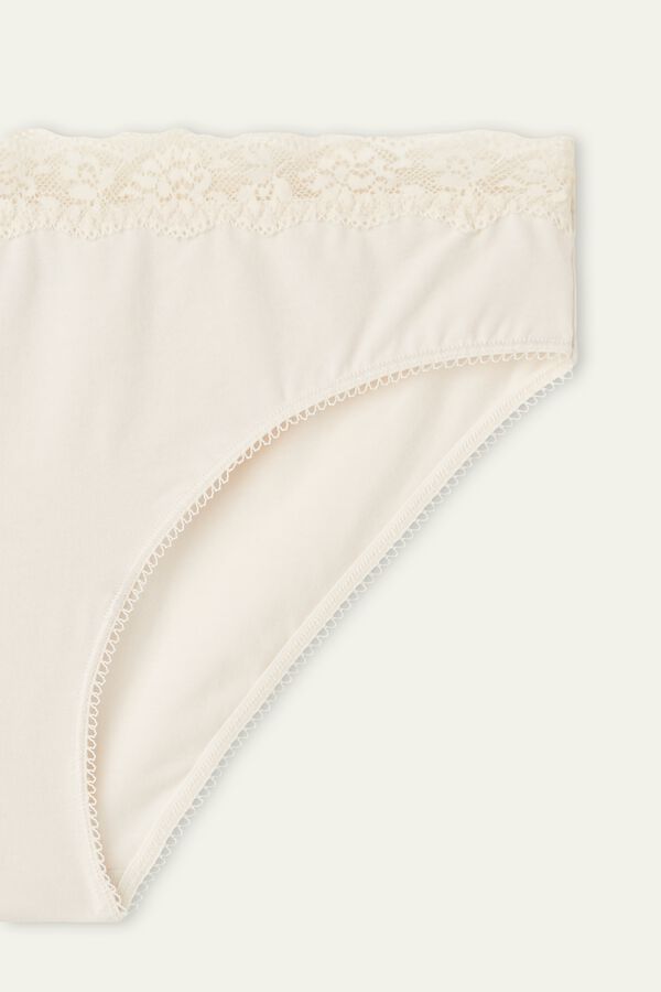 Recycled Lace and Cotton Scalloped Knickers  