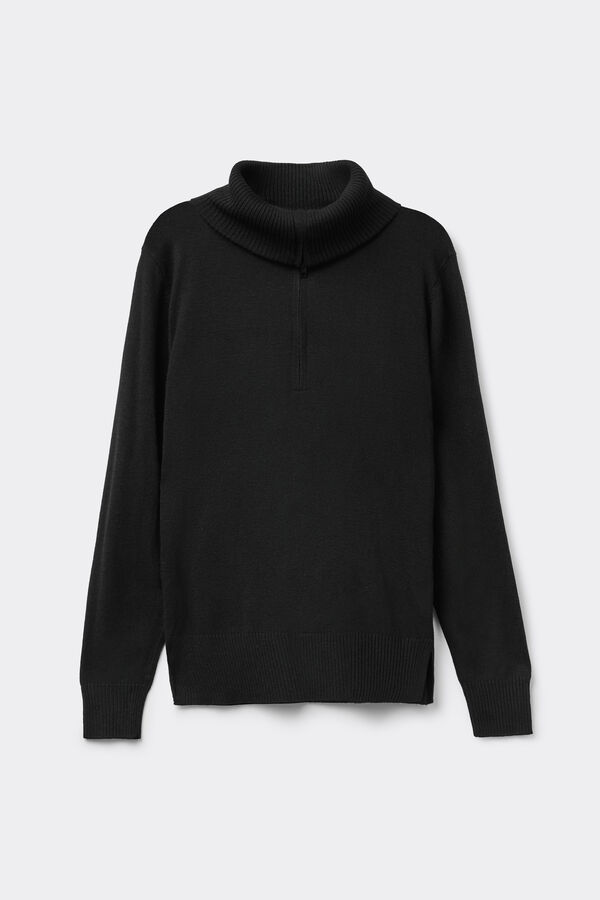 Maglia Manica Lunga con Lana e Zip  