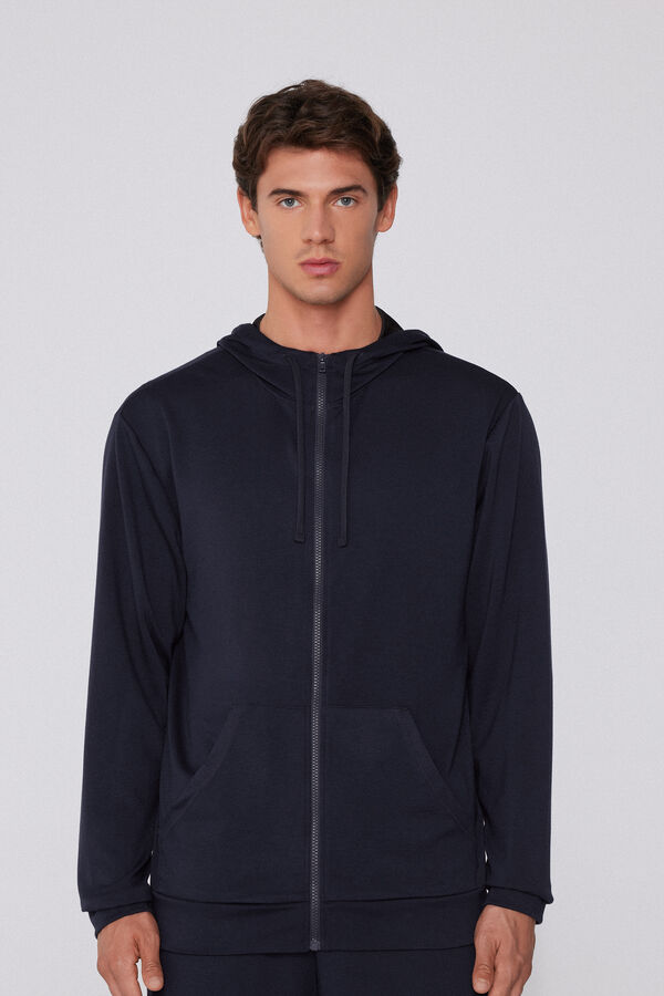 Felpa con Cappuccio e Zip Double  
