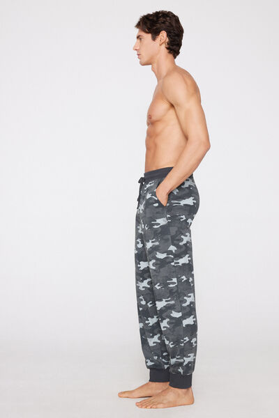 Heavy Printed Cotton Joggers with Pockets