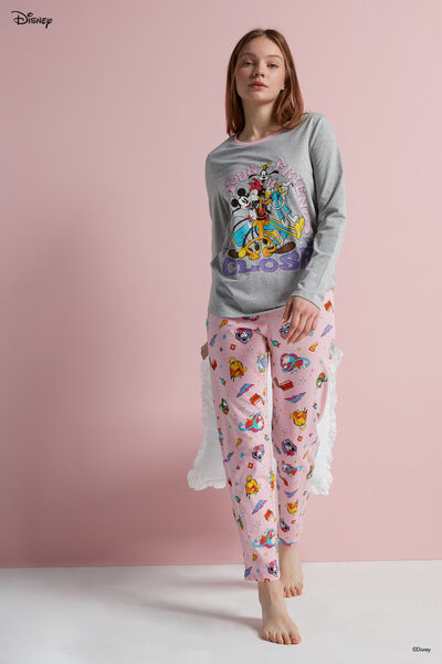 Pijama Comprido em Algodão Disney Mickey Mouse Pop