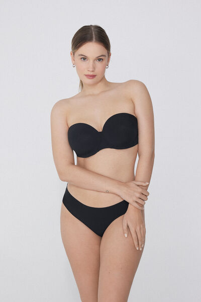 Leicht wattierter Bandeau-BH aus recycelter Mikrofaser Full Coverage
