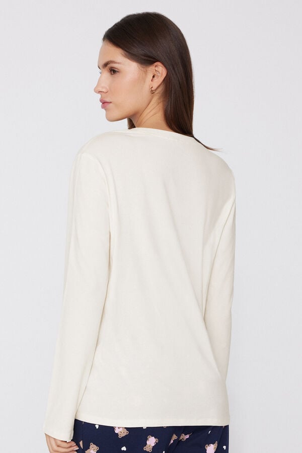 Maglia Manica Lunga Girocollo Cotone e Modal  