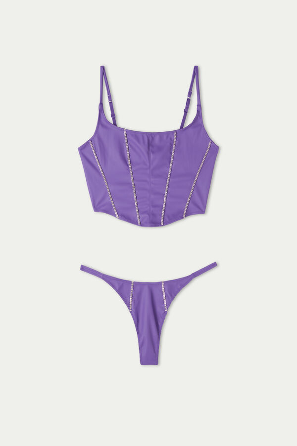 Completo Bra Top/Perizoma Spalmato Opaco  