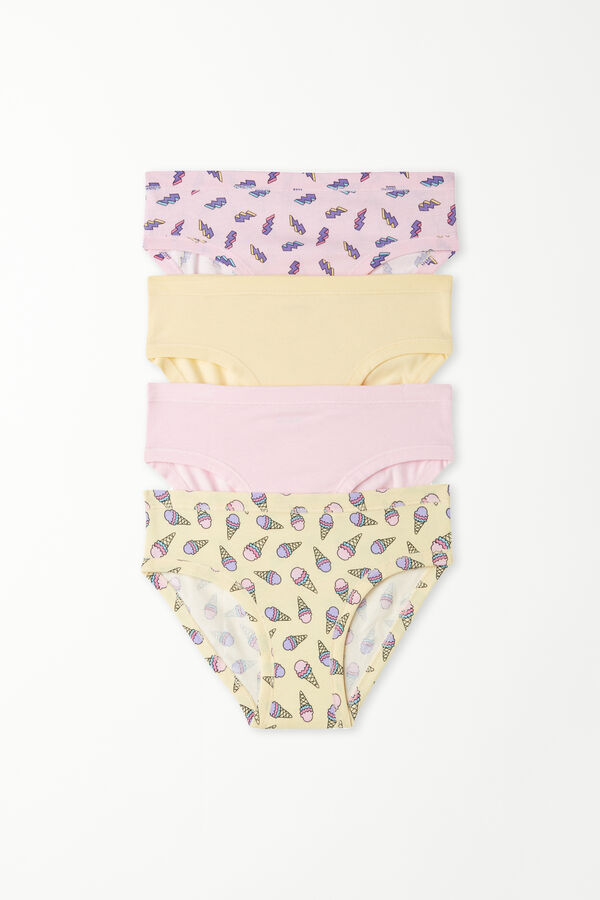 Pack of 4 Printed Cotton Briefs  