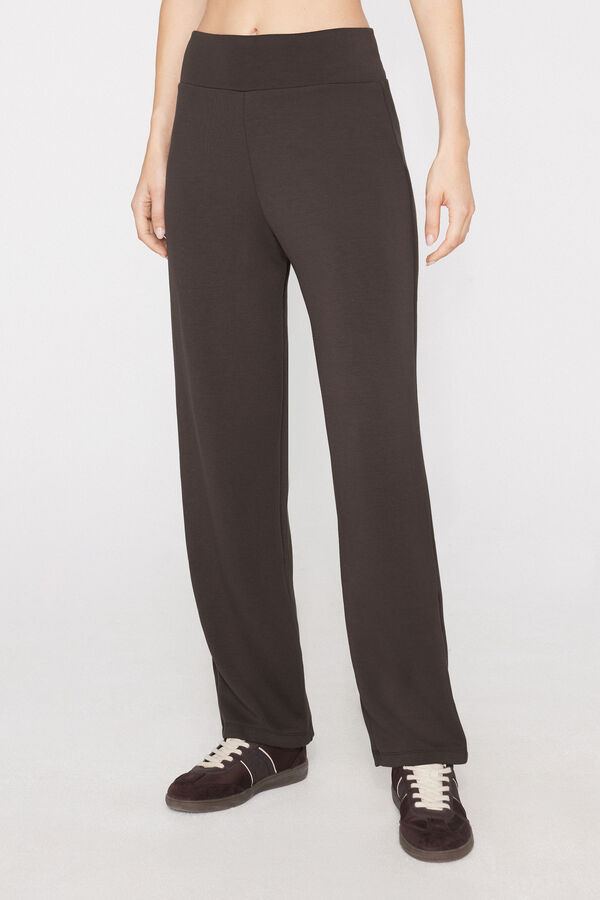 Soft Touch Straight-Cut Trousers  