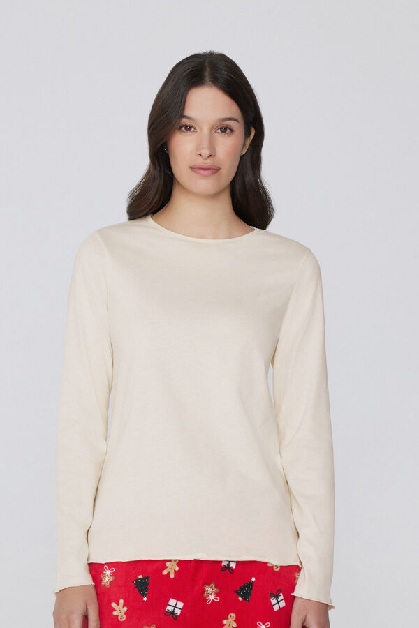 Pull Coton Manches Longues Surpiq&ucirc;res  