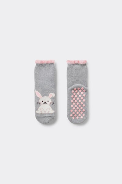 Gemusterte Antirutsch-Kurzsocken f&uuml;r M&auml;dchen