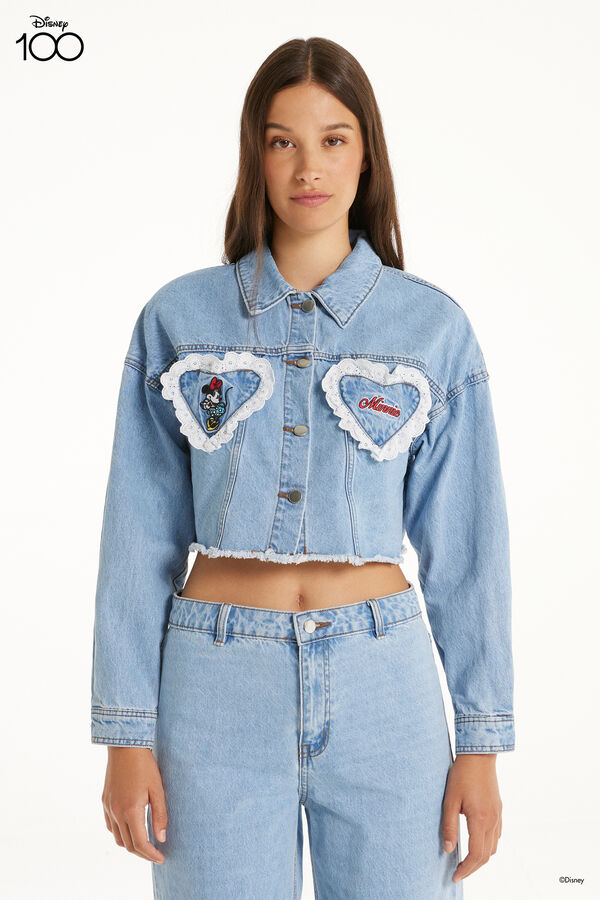 Disney 100 Cropped Denim Jacket 