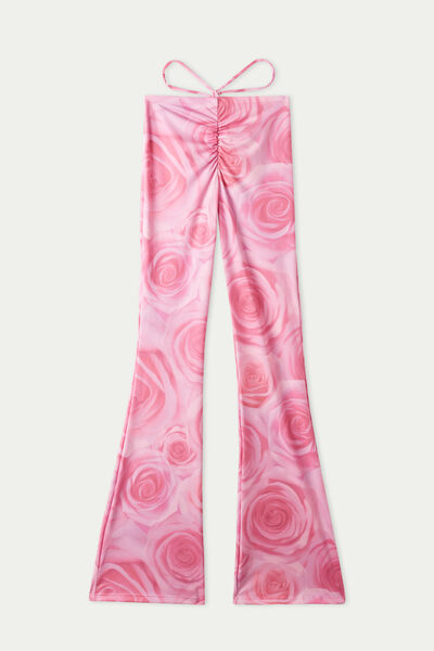Printed Jazz Trousers with Lacing
