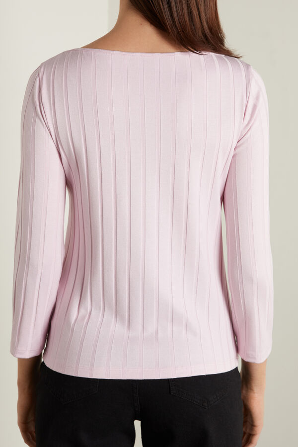3/4 Length Sleeve Boat Neck Top  