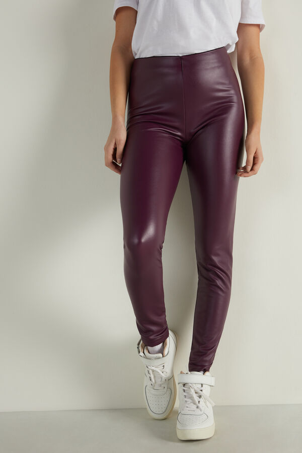 Thermal Faux Leather Leggings  