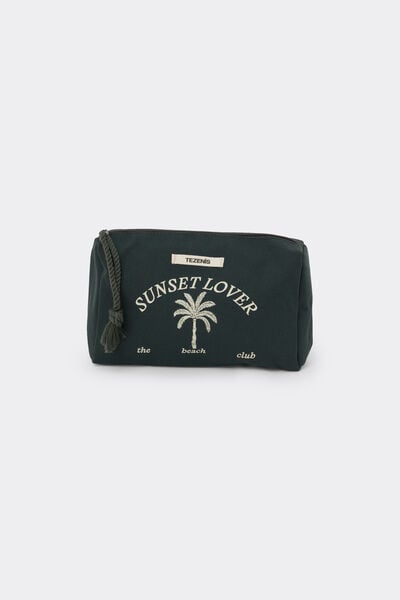 Pochette f&uuml;r pers&ouml;nliche Gegenst&auml;nde aus Tuch mit Rei&szlig;verschluss