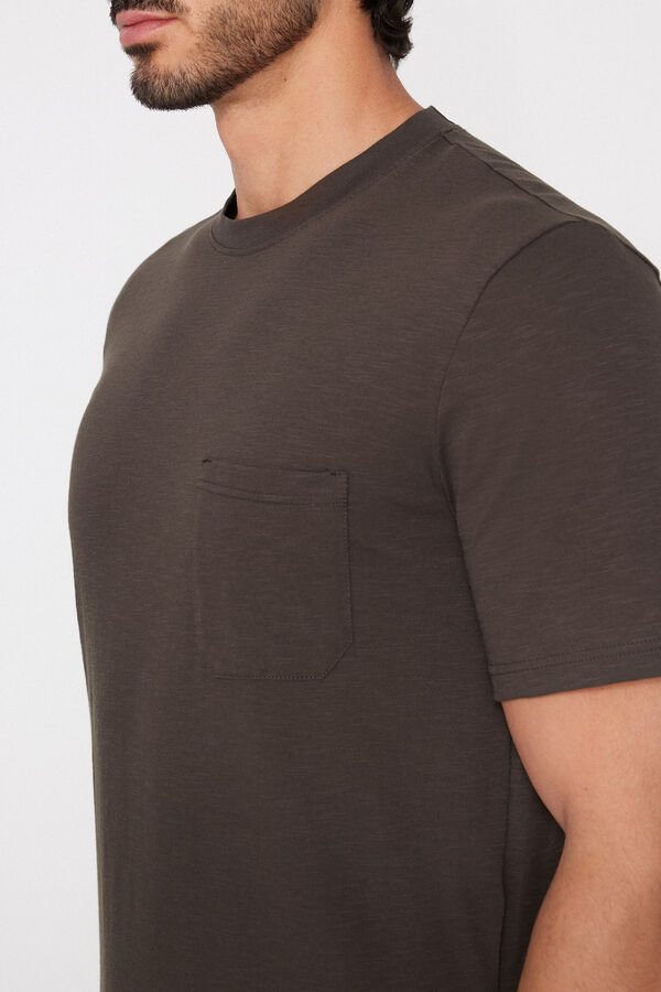 Tričko z Plamienkovej Bavlny s Vreckom  