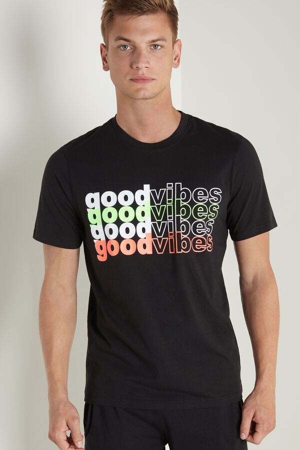 T-shirt en Coton Imprimé  