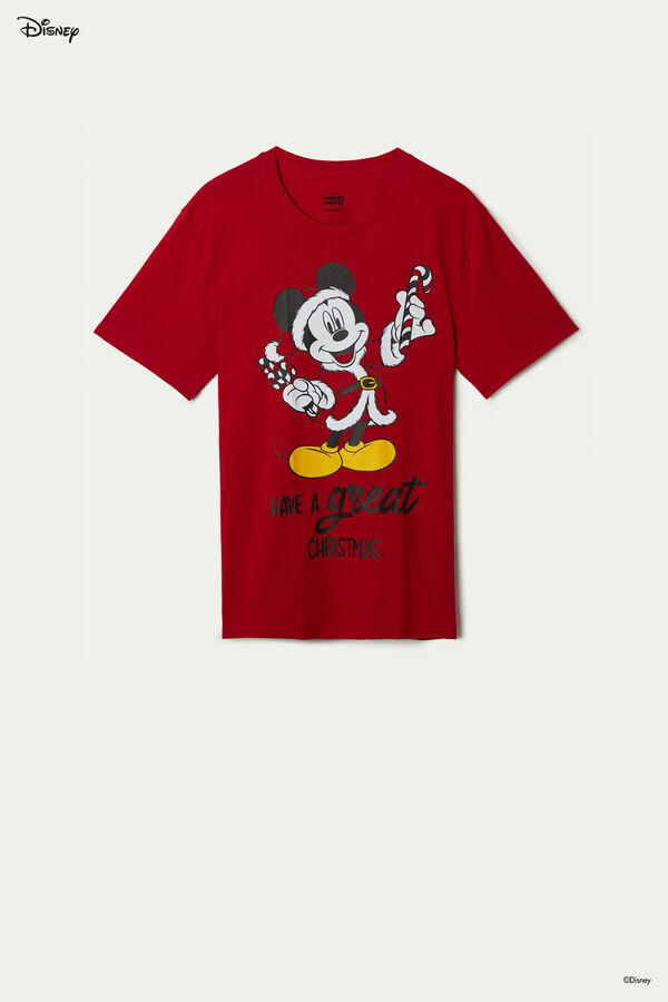 T-Shirt with Mickey Mouse Print  